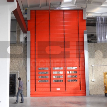 Pack-away doors for overhead crane